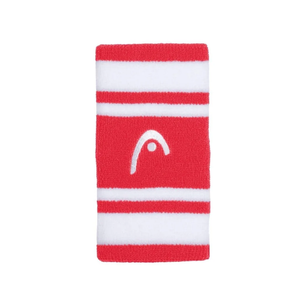 Head Wristband Striped 5" (Red/White)